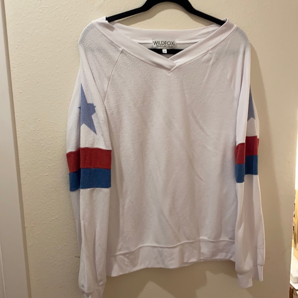 Wildfox red white and blue jumper